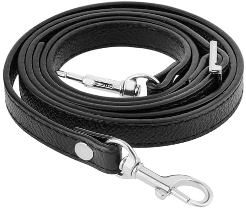 Telooco Bandoulière Réglable pour Femme en Cuir avec Boucle de Rechange Bandoulière de Transport 105-120 cm Longueur Réglable pour Portefeuille Sac à Main Sac à Main (Boucle Argent)