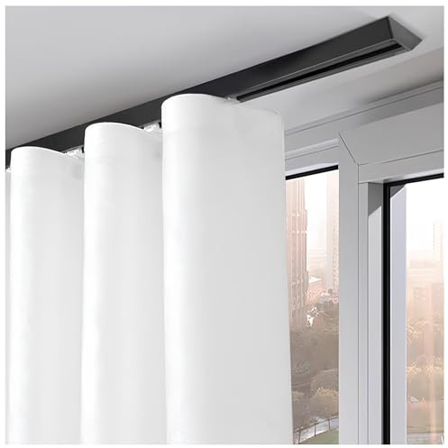 WWERTYY Riel de Techo Invisible Ultrafino para Cortinas, Sistema de riel Deslizante silencioso para Cortinas, Barra para Cortinas para divisores de ambientes, Sala de Estar, Dormitorio, fá