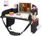 INFANZIA Kids Travel Tray for Car - Car Seat Tray with Markers for Kids Travel, Road Trip Essentials - Carseat Table for Roadtrip Activities Must Have Toddler Lap Desk Organizer for Airplane (Black)