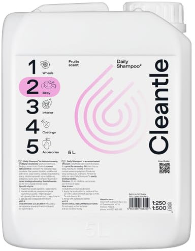 CLEANTLE Daily Shampoo per auto altamente efficace per la cura quotidiana, 5 l