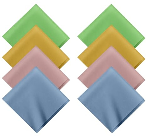 Henyall Microfiber Glasses Cleaning Cloth,8pcs Thick Lens Cleaning Cloth,Suede Mobile Screen Cleaning Cloth,Used for Glasses Mobile Phone and Tablet Screens Cameras（Polychrome)