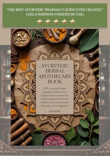 Ayurvedic Herbal Apothecary Book: 300+ Ayurvedic Herbal Remedies to Balance Your Doshas, Boost Immunity, Gut Health, Sleep, and Emotional Wellness. Your Natural Home Pharmacy at Your Fingertips!