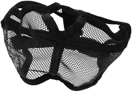 Toddmomy Kort Hundgrimma för Bulldoggar Andningsbar Nätmask med Reflex för Bitning Tuggning och Skällkontroll Anpassad Träning och Utomhusbruk