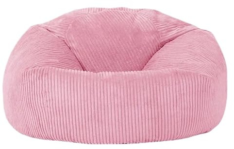 QWWQYDY Funda para Silla De Puf Funda de Pana for puf sin Relleno Interior(85cm-Pink)