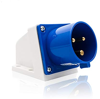 Enchufe industrial azul de 3 pines IP44 16A / 32A 240V enchufes de repuesto para caravana industrial