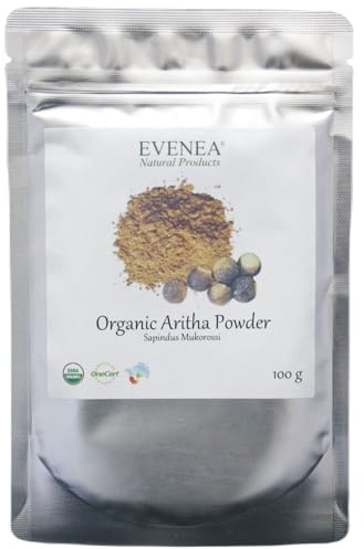 Organic Aritha Reetha Soapnut Powder - natural cleanser for hair/body (100g)