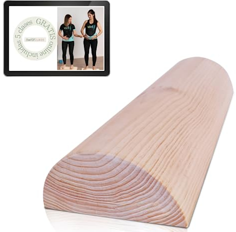 Propriozeptiver Stamm mit 5 Klassen enthalten - Propriozeption aus Holz, offizielle Maße (49,5 x 17 x 7,5 cm) Beckenbodentrainer, Holzroller, Stamm 5 Stück, eutonischer Stamm