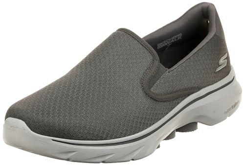 Skechers herr Go Walk 7 träningsskor, brungrå textil, 42.5 EU