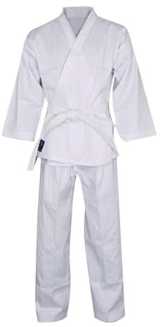 Karate Outfit Karate Judo Anzug Kampfkunst Judogi Aikido Keikogi Jiu Jitsu Taekwondo Bando Kung Fu Outfit Training Uniform Kostüm Set Jacke Hose mit Gürtel für Herren Damen Kinder