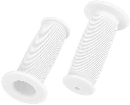 TUCKBOLD Bike Handlebar Grips Covers 85mm Long Lightweight | Bicycle End Grips Protector White 1 Pair