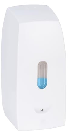Tvålpump mod. Tirano automatisk infraröd sensor självhäftande eller skruvbar 500 ml påfyllningsbar badrum dusch WC plast vit 10 x 20,5 x 9,5 cm