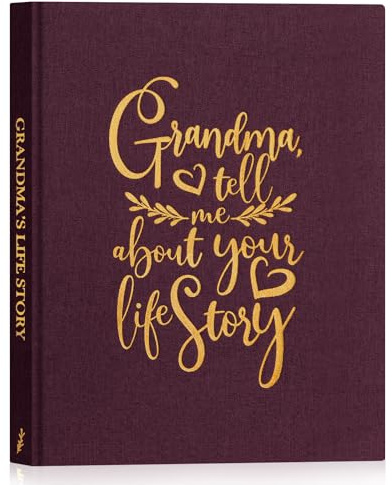Lanpn Mormor Berätta din livshistoria med 260 frågor, livets dagbok mormor pratar om dig själv bokminnen födelsedag mors dag jul present mormor roty bok, lila