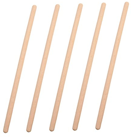 Toyvian Bastoncini da Yoga in Legno per Correzione Postura, Bastone Apertura Schiena 50cm, Set 5 Pezzi per Allenamento e Fitness Corpo, Supporto Esercizi Indoor