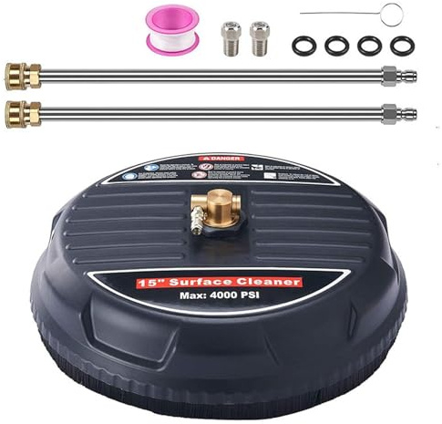 Allayu Limpiador Plano de 15 Pulgadas, diseñado para áreas Grandes entradas de vehículos, Patios, terrazas y pasillos. Hidrolavadora con 4000 PSI Potencia, Ideal para