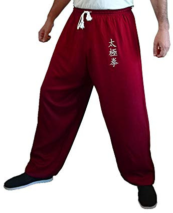 Pantalon Kung Fu Style Tai Chi et Wing Chun Pantalon Homme Femme Ample et Agréable en Viscose