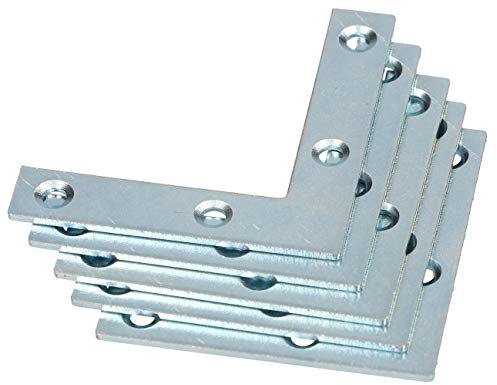 KOTARBAU® 50er Set Eckwinkel 50 x 50 x 10 x 1,5 mm Winkelverbinder Eckhalterung Flachwinkel L-Form Möbelwinkel zum Verstärken von Fenstern Türen Holzkonstruktionen