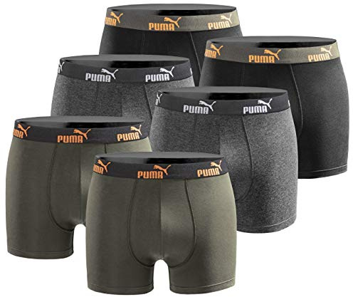 Puma Boxershorts i 6-pack för herr, basplagg, svart begränsad utgåva, S