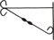 DIVCHI Pack of 1 Garden Hanging Basket Metal Wall Bracket - Twisted - UP TO 14 Baskets (14-Inch, Black)