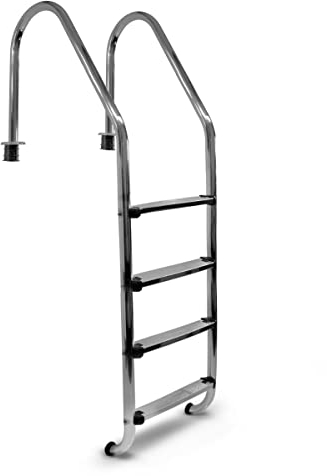 Paradies Pool® Colgador de acero inoxidable V2A – Escalera de piscina de gran holm para piscinas empotradas hasta 150 cm de profundidad, cantidad: 1