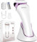 PRITECH Rasoir électrique pour femme - Sans douleur - Rechargeable - Pour épilation des jambes et des aisselles - Sans fil (Violet)