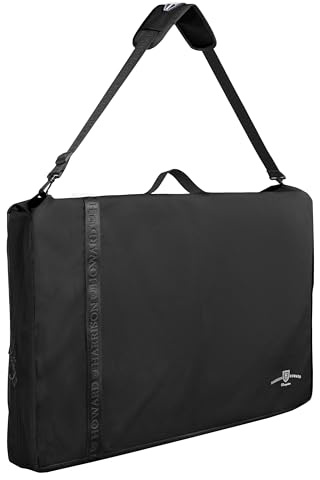 Harrison Howard Western Saddle Pad Carrier Holds Multi-Pads with Vented Sides English or Western Tack Bag in Black