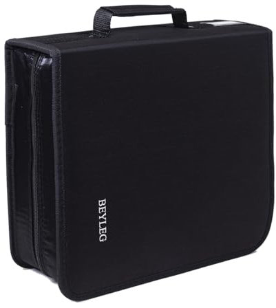 BEYLEG 264 Capacity DVD/CD/VCD Case, CD/DVD Wallet, Blu-ray Media Case Storage Holder Organizer (Black)