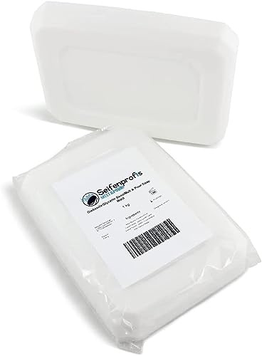 Seifenprofis - Glycerine Soap White 0.9 kg (SLS + SCS Free) - Raw Soap Base 100% Vegan for Pouring Soap