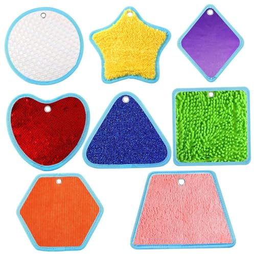 Neptuiby Sensoriska babymattor, 8-pack sensoriska plattor texturerade med olika former, beröringslekmattor för barns utforskning och lärande.