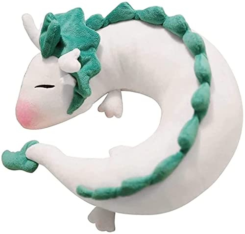 Süßer kleiner weißer Drache, Chihiro Japanisches Animations-Nackenkissen