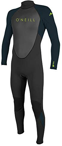 O'Neill Wetsuits Jungen Reactor II 3/2mm Back Zip Full Wetsuit Neoprenanzug, Black/Slate, 10