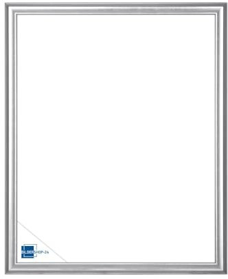 Bildershop-24 Cornice vuota (senza parete posteriore e vetro), cornice barocco Kalypso 60 x 80 cm (FORMATO PUZZLE), argento vintage lucido