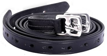 Avon Equine Steigbügel Leder Schwarz & Braun (116,8 cm bis 140 cm) (56 Zoll, Schwarz)