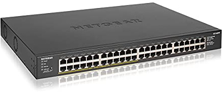 NETGEAR 48-Port Gigabit Ethernet Unmanaged Essentials PoE+ Switch (GS348PP): Mit 24 PoE+ bei 380 W, Desktop- oder Rack-Befestigung