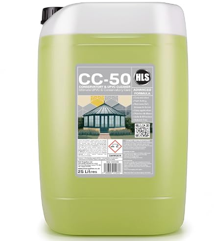 HLS Supplies 25L CC-50 Conservatory and UPVC Cleaner and Restorer - Conservatory Roof & Window Frame Wash