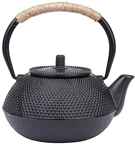 Japaner Gusseisen Tee Topf Induktionside Teekanne mit Edelstahl Infuser Tee Kessel Oolong Tee Kaffeemaschine Pot-0.6L