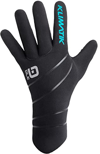 Alé Cycling Guanti invernali unisex Klimatik in neoprene, nero, M/L