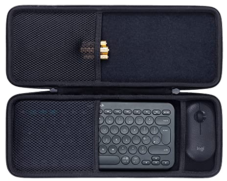 co2CREA Hart case Tasche für Logitech K380 /Pebble Keys 2 K380s Kabellose Bluetooth-Tastatur Pebble Mouse M350 /M350S Maus Combo(Nur Hülle, Enthält kein Logitech Pebble 2 Combo)