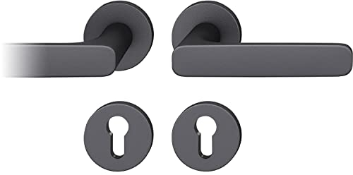 FSB Drückergarnitur 12 1289 ASL auf Rosette PZ, schwarz matt ÖNORM