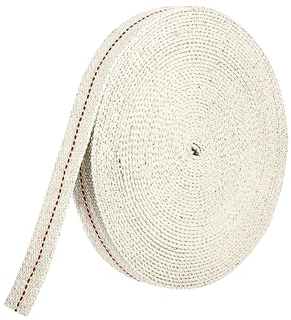 10m Docht für Öllampen,12mm Lampendocht Baumwolle Docht Flachdocht Ersatzdocht für Feuerhad Sturmlaterne Laterne 275 und 276