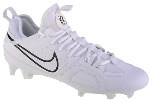Nike Huarache 9 Varsity LAX Lacrosse Cleats (FD0090-101, White/White/Black) Size 9