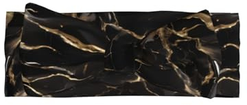WZYCWB Cerchietto per capelli con fiocco in marmo nero e oro, accessorio per capelli per bambini, 0-6 mesi, per neonati e bambini