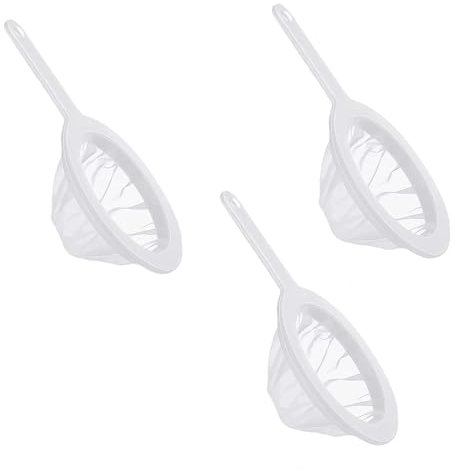 3 Piezas Coladores de Malla de Nailon 100/200/400 Filtro de Malla Colador con Mango Antideslizante para Cocina Filtrar Zumos Café Leche