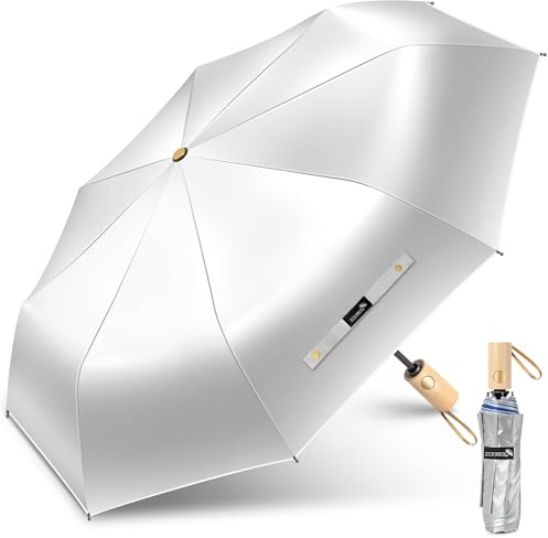 ZOMAKE UV Umbrella for Sun Protection UPF 50+,46 Inch Travel Compact Sun Umbrellas UV Blocking Small Auto Open Portable for Walking(Blue)