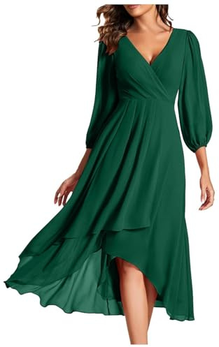 Genérico Vestidos De Fiesta Mujer Elegantes Vestidos De Novia Lentejuelas Boho Ceremonia Largo Trajes Gala Tallas Grandes Vestir Bautizo Coctel Novia Ropa Ofertas Flash del Dia 2#Verde Oscuro XXL
