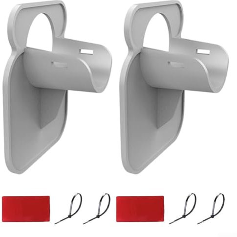 Set di staffe di supporto per tubo della piscina, 2 supporti in ABS per una gestione efficiente dei tubi (2 pezzi, grigio)