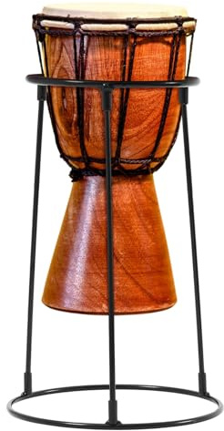 Moxweyeni Lightweight Djembe Stand Portable Drum Stand Carbon Steel Standing Support Frame for Percussion African Bongo Drum(8.46 x 11.42 x 17.32 Inch,Classic)