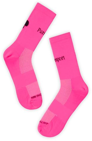 Puresport Calzini da Corsa ad Alte Prestazioni, Calzini da Allenamento Traspiranti con Leggera Compressione per Uomo e Donna, Ideali per Corsa a Lunga Distanza, Palestra e Hyrox, rosa, S-M