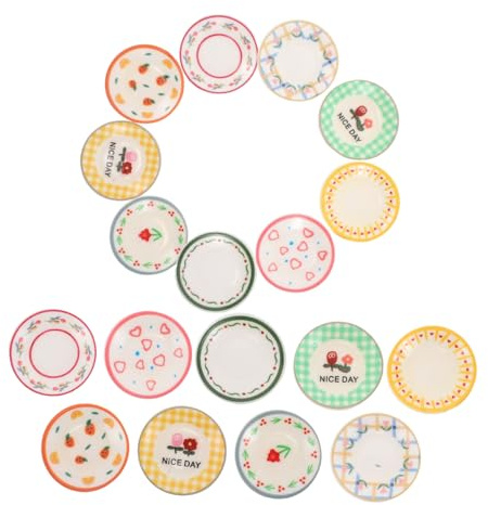 Gatuida 18 Stoviglie Per Casa Delle Bambole Vassoi Per Cibo Per Casa Delle Bambole Decorazioni Per Mini Case Accessori Da Te Per Mini Case