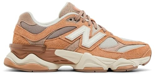 New Balance 9060 Unisex Sneakers, Flat Taupe Copper Orange, 7.5 Women/6 Men