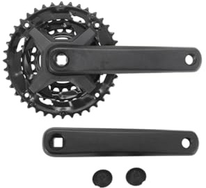cyclingcolors Guarnitura per bici mountain bike con braccio di manovella, tripla corona 40-30-22 denti, lunghezza 170 mm, alluminio, nero, movimento centrale 124,5 mm